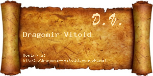 Dragomir Vitold névjegykártya